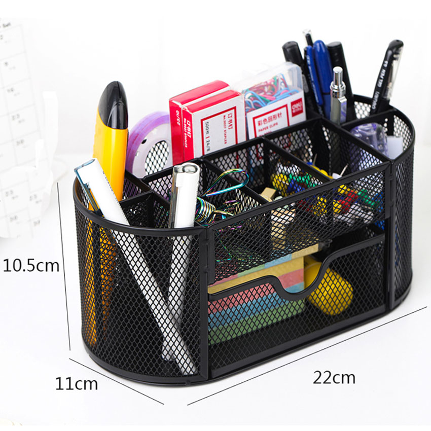 Hộp Đựng Bút Viết Văn Phòng Phẩm Để Bàn Bằng Thép NS12