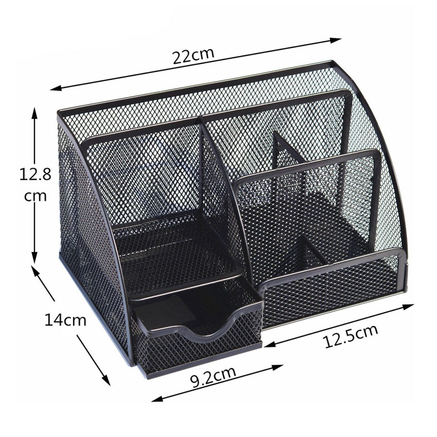 Hộp Đựng Bút Viết Văn Phòng Phẩm Để Bàn Bằng Thép NS06