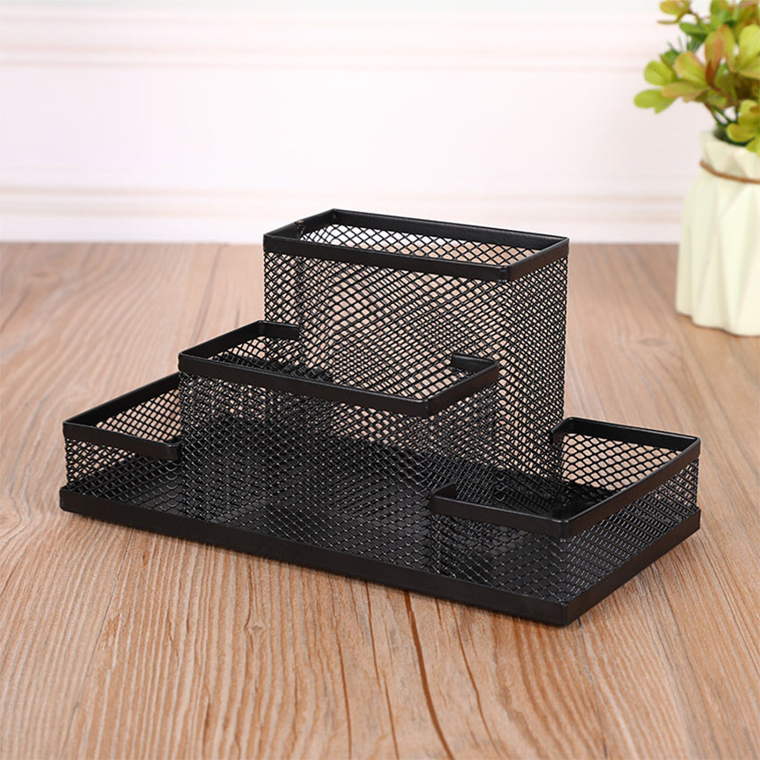 Hộp Đựng Bút Viết Văn Phòng Phẩm Để Bàn Bằng Thép NS05