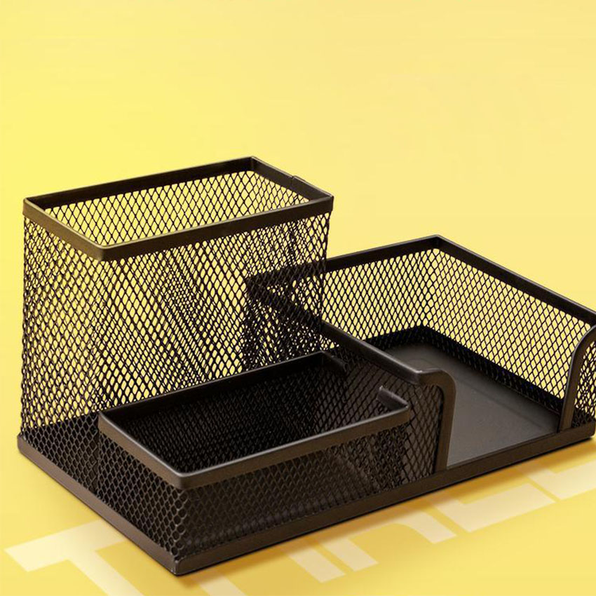 Hộp Đựng Bút Viết Văn Phòng Phẩm Để Bàn Bằng Thép NS15