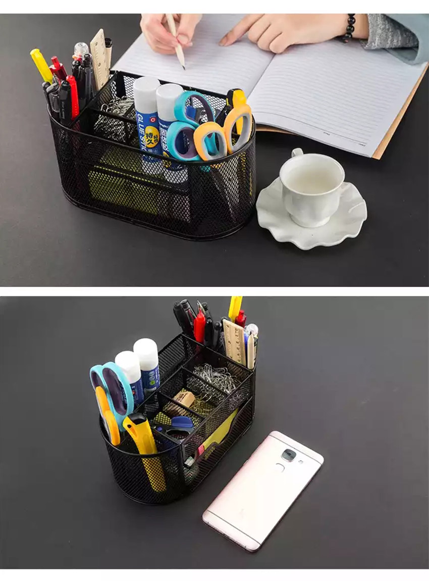 Hộp Đựng Bút Viết Văn Phòng Phẩm Để Bàn Bằng Thép NS12