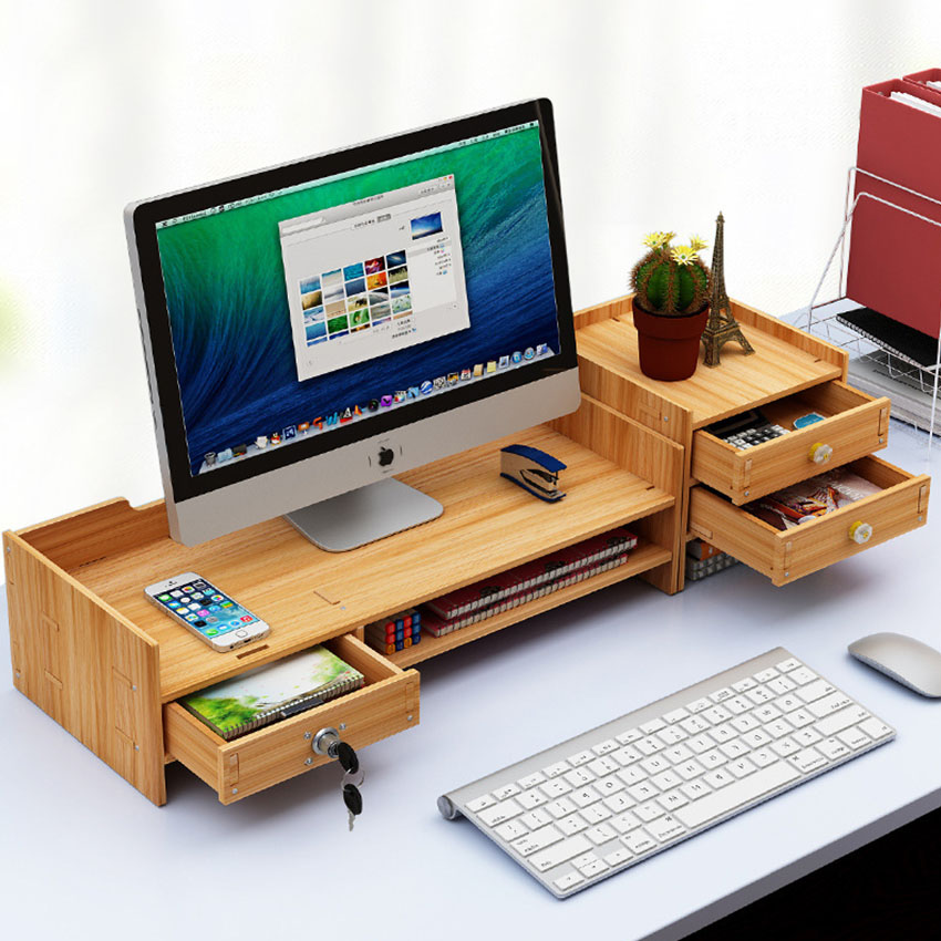 Kệ Để Màn Hình Máy Tính Có Hộc Bàn Phím Ngăn Kéo Z04
