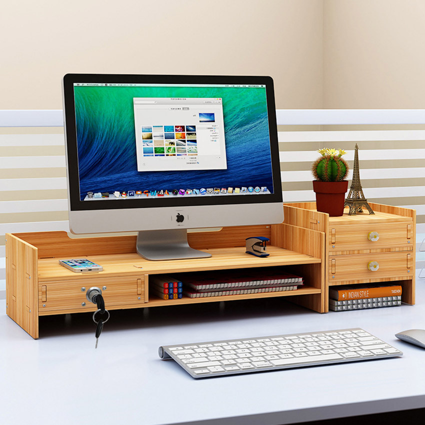 Kệ Để Màn Hình Máy Tính Có Hộc Bàn Phím Ngăn Kéo Z04