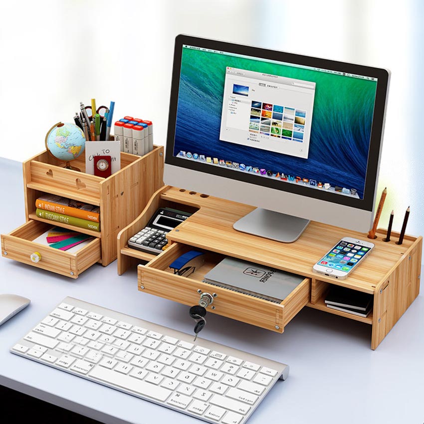 Kệ Để Màn Hình Máy Tính Có Thêm Kệ Rời Nhiều Ngăn Z08-2