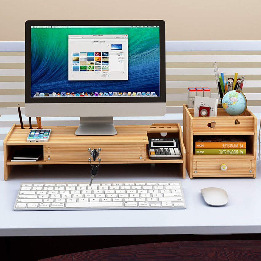 Kệ Để Màn Hình Máy Tính Có Thêm Kệ Rời Nhiều Ngăn Z08-2