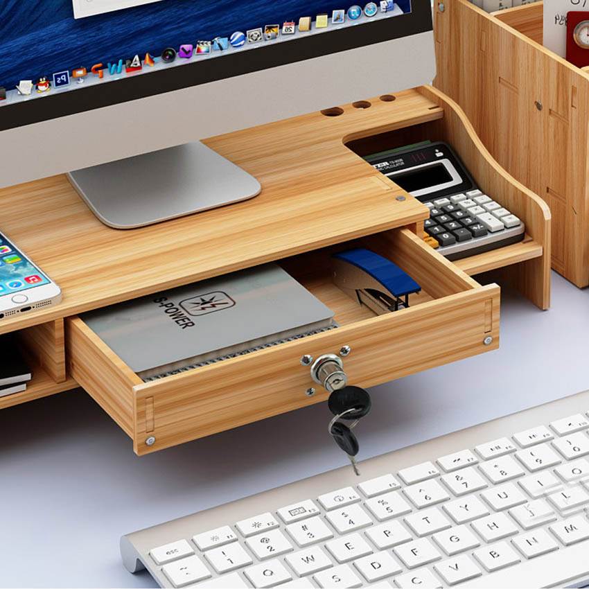 Kệ Để Màn Hình Máy Tính Có Thêm Kệ Rời Nhiều Ngăn Z08-2