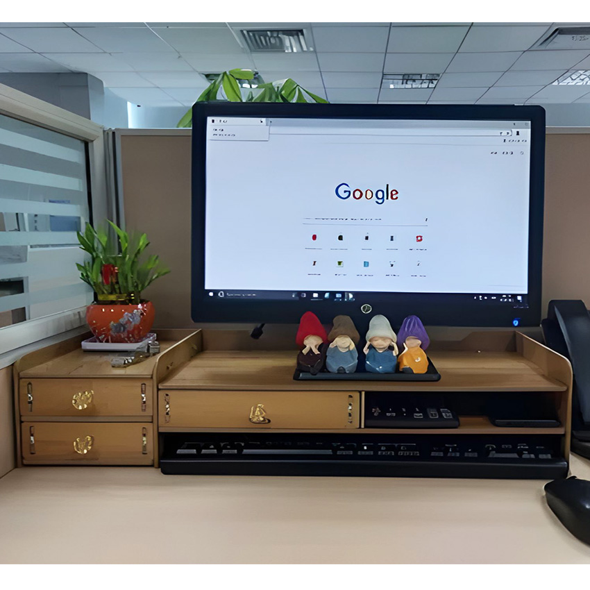 Kệ Để Màn Hình Máy Tính Có Hộc Bàn Phím Ngăn Kéo KM02