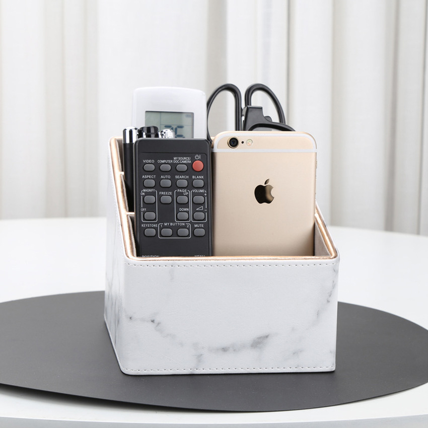 Hộp Đựng Bút Viết Văn Phòng Phẩm Để Bàn Bọc Da NS11