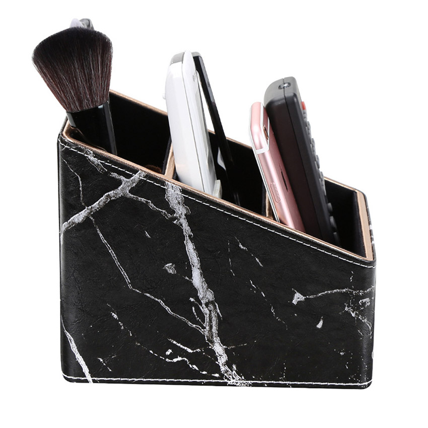 Hộp Đựng Bút Viết Văn Phòng Phẩm Để Bàn Bọc Da NS11