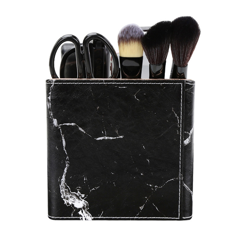 Hộp Đựng Bút Viết Văn Phòng Phẩm Để Bàn Bọc Da NS11