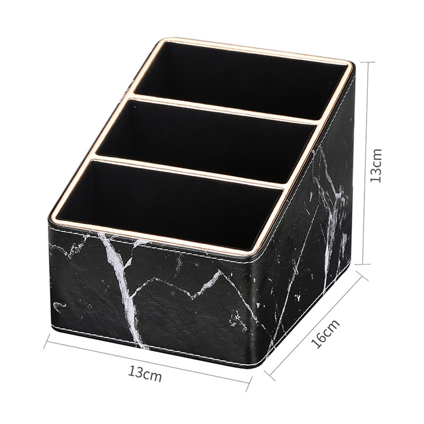 Hộp Đựng Bút Viết Văn Phòng Phẩm Để Bàn Bọc Da NS11