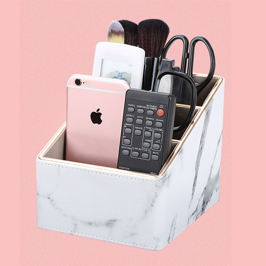 Hộp Đựng Bút Viết Văn Phòng Phẩm Để Bàn Bọc Da NS11