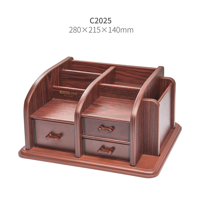 Hộp Đựng Bút Viết Văn Phòng Phẩm Để Bàn Bằng Gỗ C25