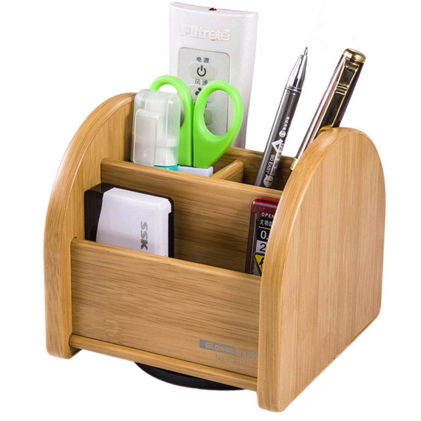 Hộp Đựng Bút Viết Văn Phòng Phẩm Để Bàn Bằng Gỗ C33