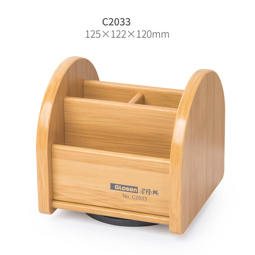 Hộp Đựng Bút Viết Văn Phòng Phẩm Để Bàn Bằng Gỗ C33