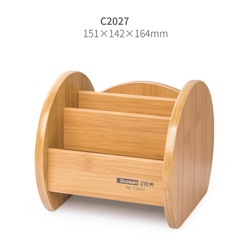 Hộp Đựng Bút Viết Văn Phòng Phẩm Để Bàn Bằng Gỗ C27