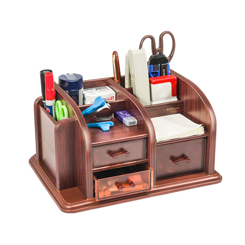 Hộp Đựng Bút Viết Văn Phòng Phẩm Để Bàn Bằng Gỗ C25