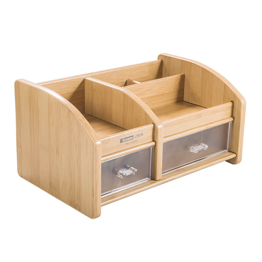 Hộp Đựng Bút Viết Văn Phòng Phẩm Để Bàn Bằng Gỗ C32