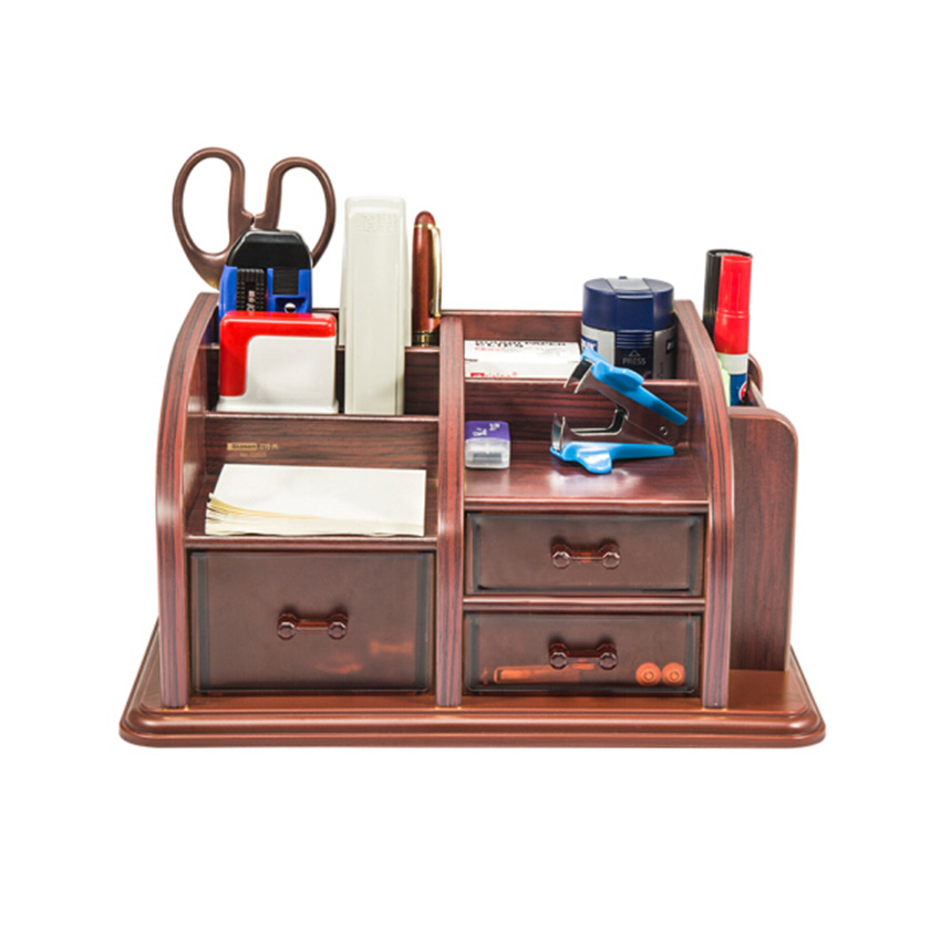 Hộp Đựng Bút Viết Văn Phòng Phẩm Để Bàn Bằng Gỗ C25