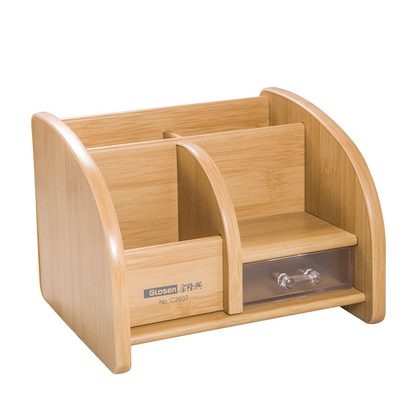 Hộp Đựng Bút Viết Văn Phòng Phẩm Để Bàn Bằng Gỗ C37