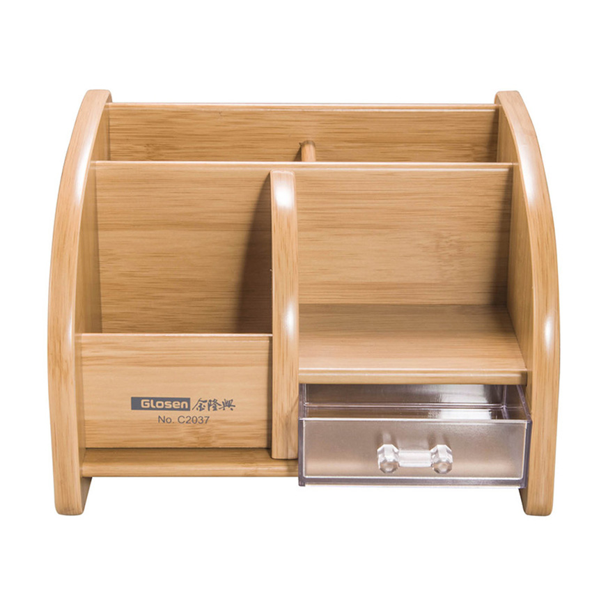 Hộp Đựng Bút Viết Văn Phòng Phẩm Để Bàn Bằng Gỗ C37