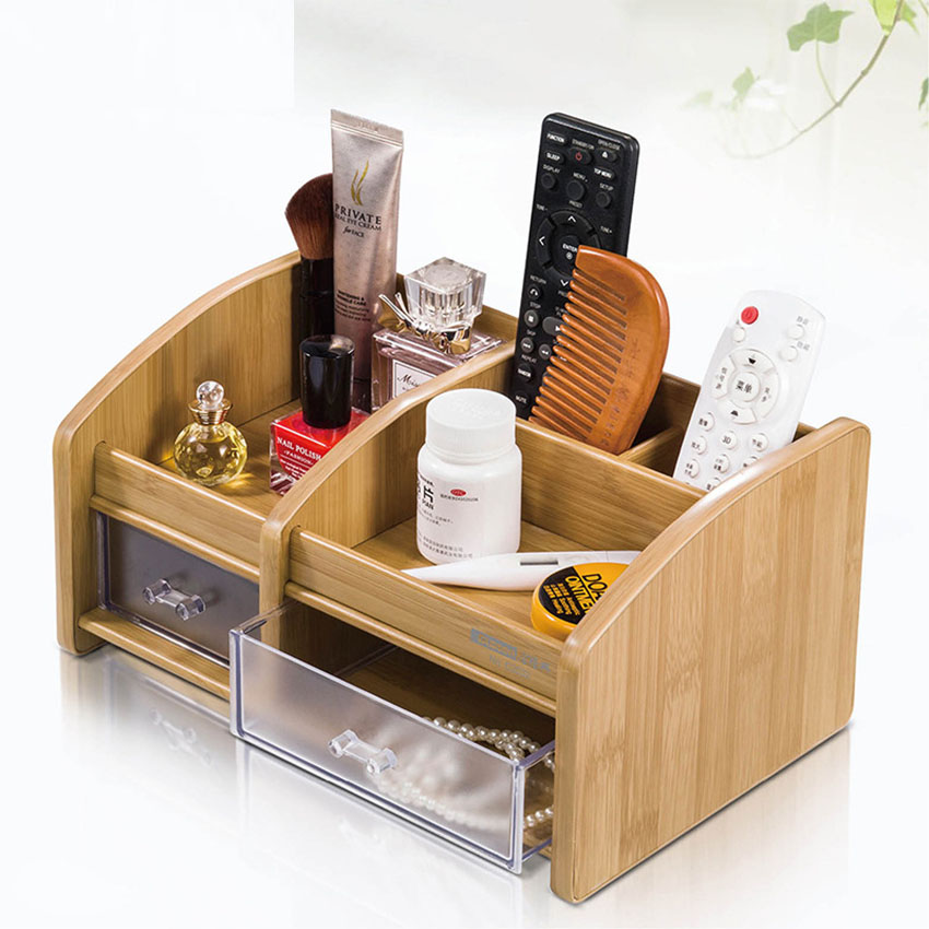 Hộp Đựng Bút Viết Văn Phòng Phẩm Để Bàn Bằng Gỗ C32