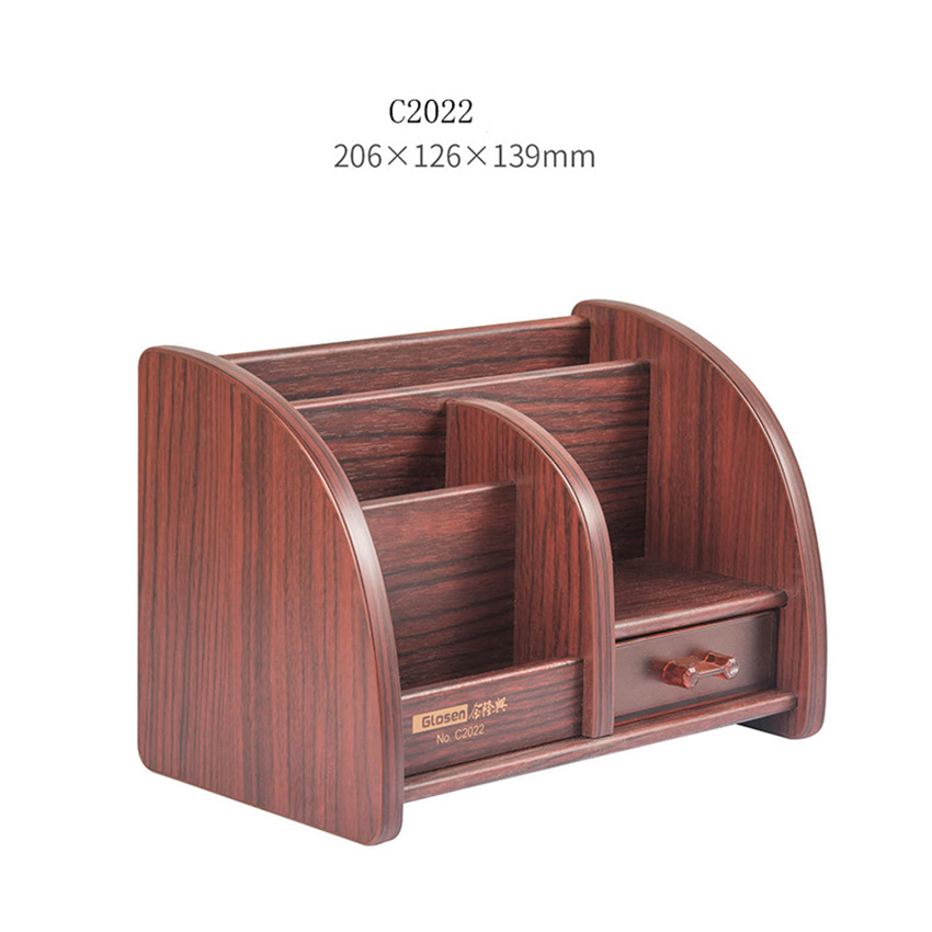 Hộp Đựng Bút Viết Văn Phòng Phẩm Để Bàn Bằng Gỗ C22