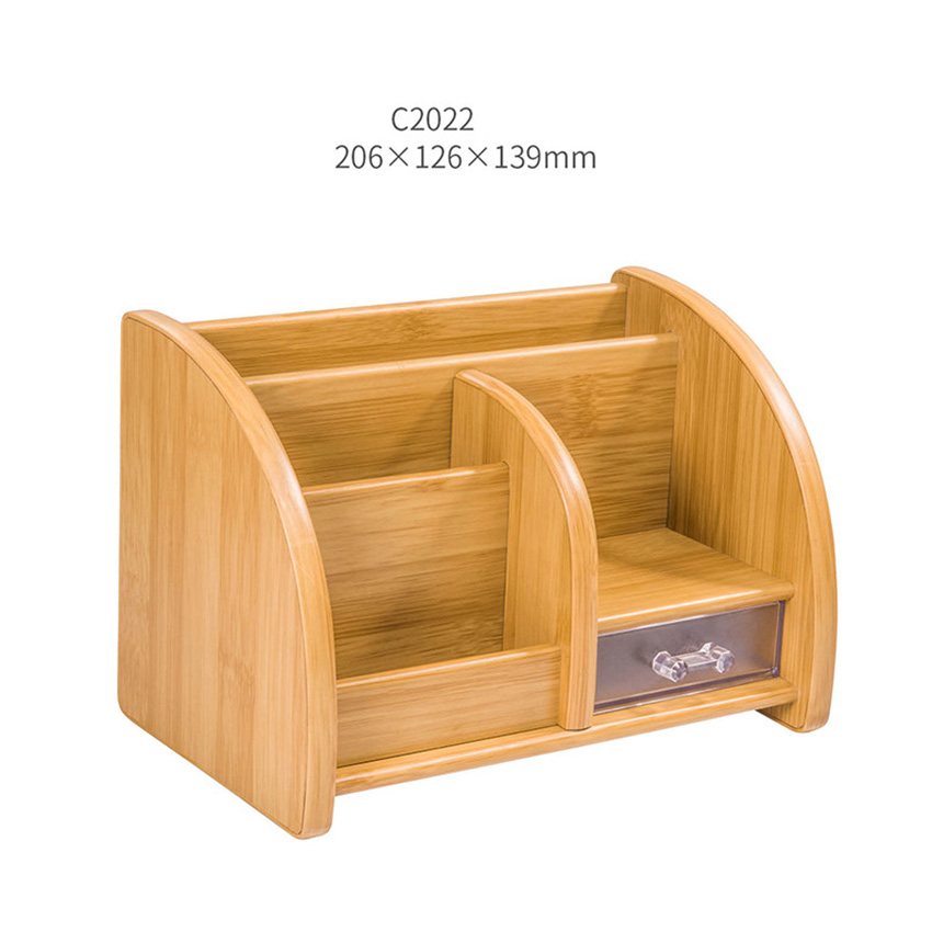 Hộp Đựng Bút Viết Văn Phòng Phẩm Để Bàn Bằng Gỗ C22