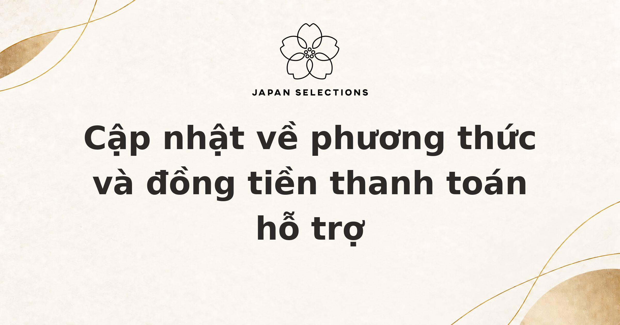 Cập nhật phương thức và đồng tiền thanh toán
