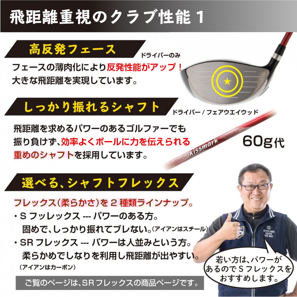 kissmark Club Set with Caddie Bag 10-Piece Set