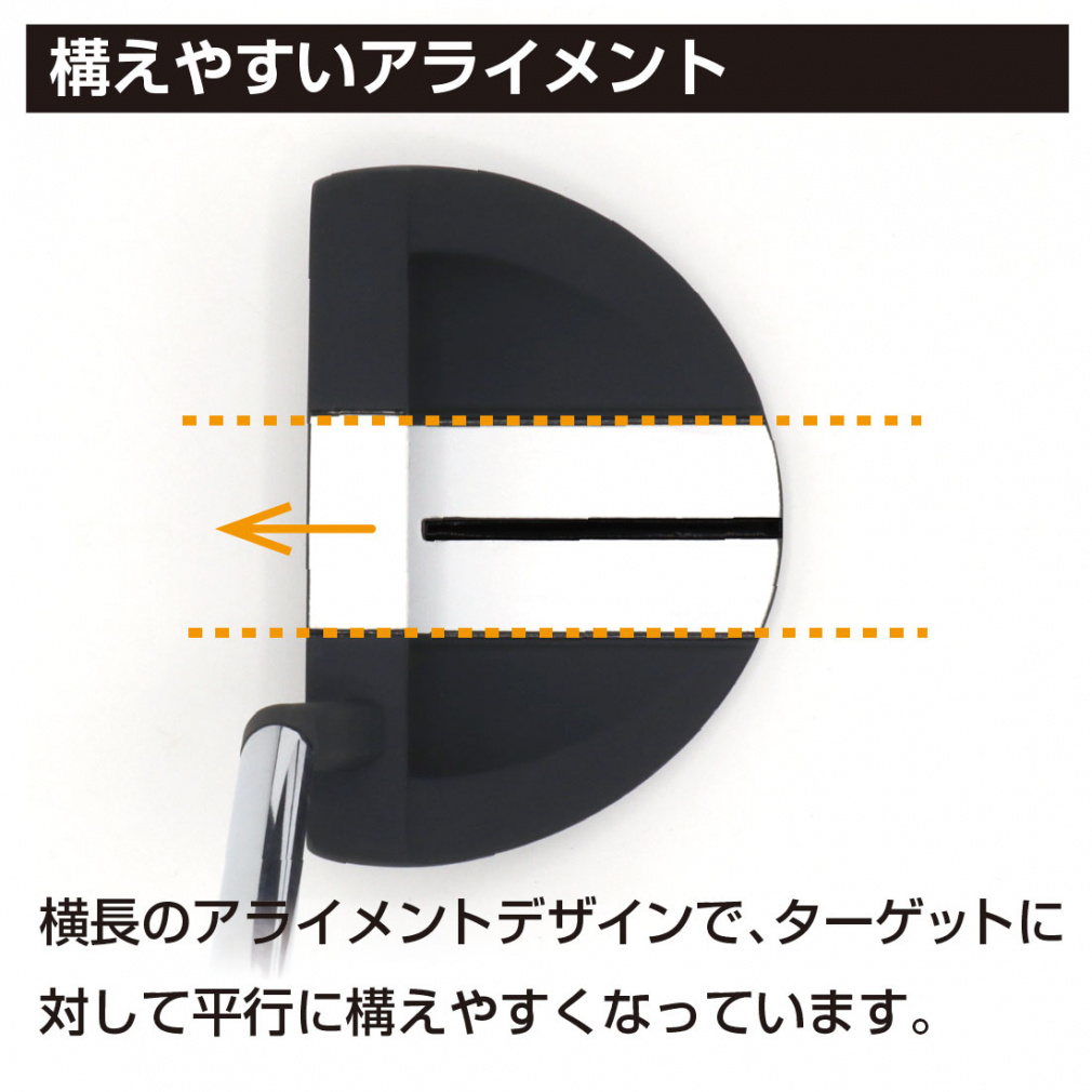 No Brand putter Arrow Tube RR Mallet Type Slant Neck Forgiving Strong against mishits For Beginners Low Price