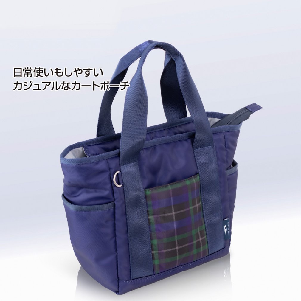 TIGORA Pouch Check Pattern x Navy Cart Pouch 0202132824