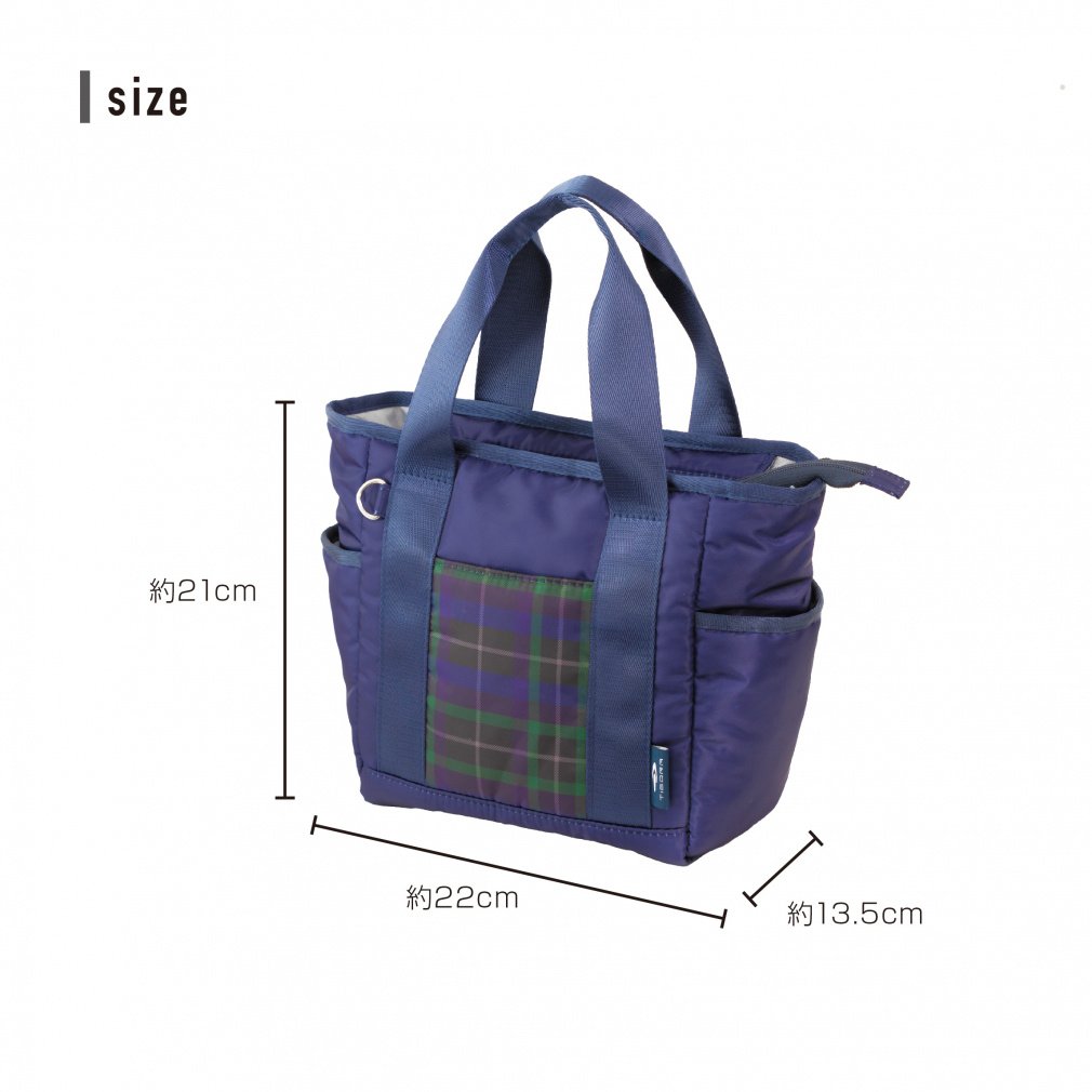 TIGORA Pouch Check Pattern x Navy Cart Pouch 0202132824