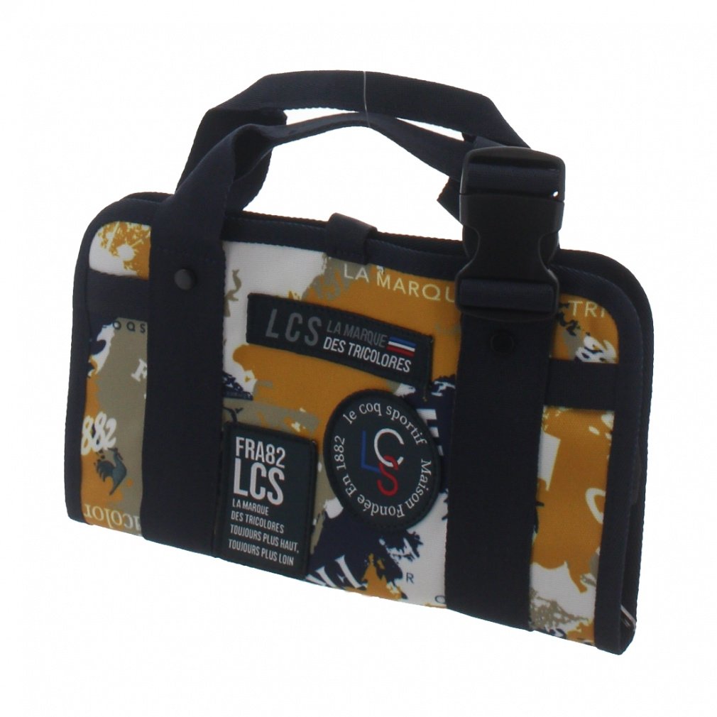 le coq sportif golf Pouch Le Coq Collage Design Pouch Organizer Type with Bar-Attachable Handle LG4FTT41M