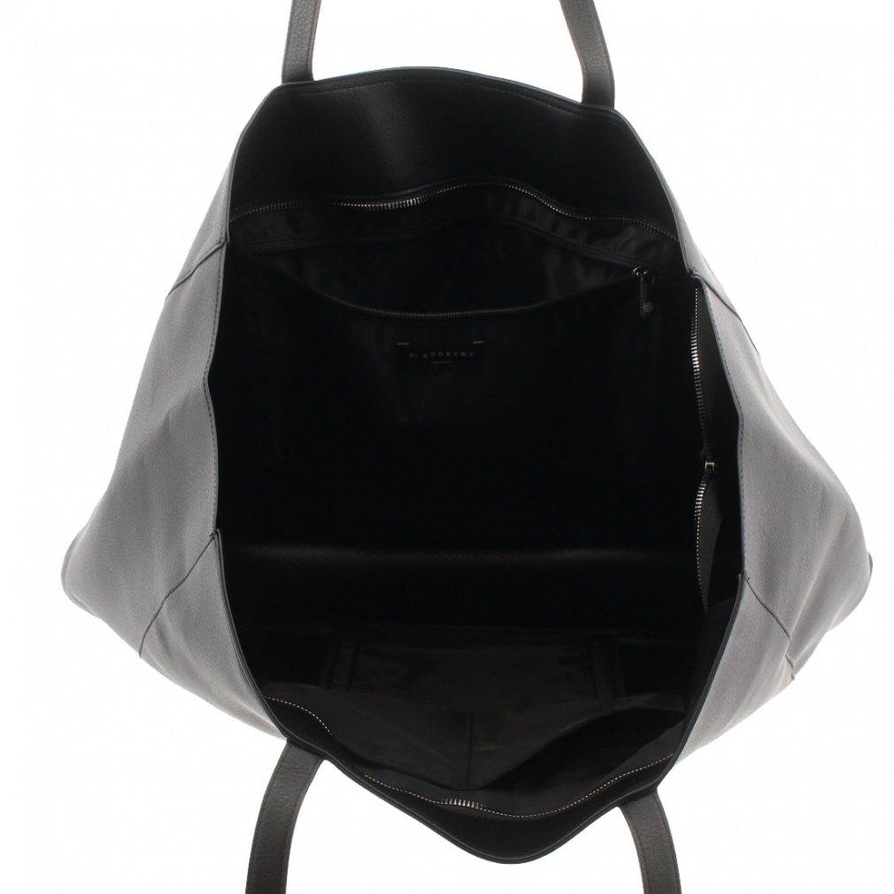 St ANDREWS Boston Bag Synthetic Leather Logo Tote Bag 0425281001