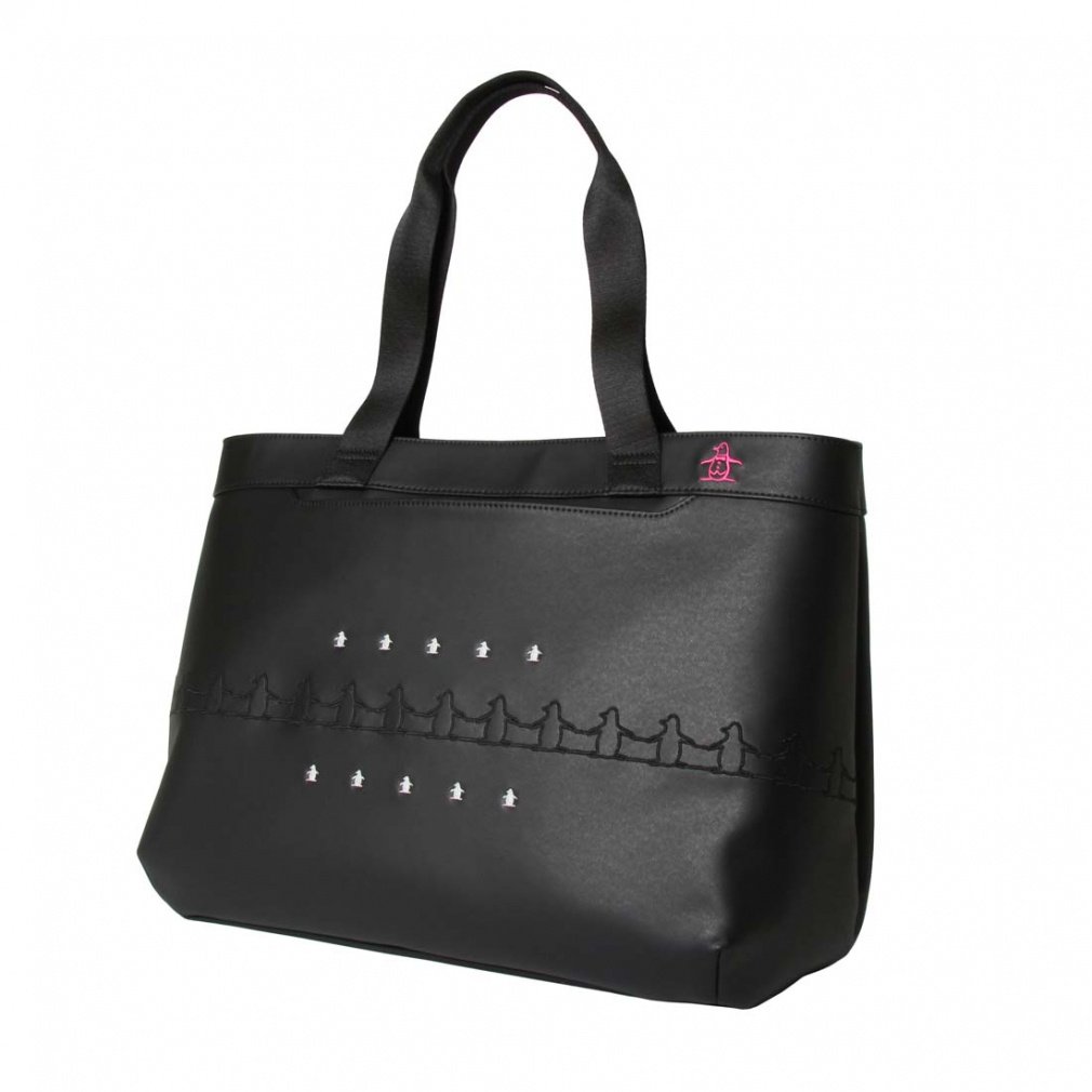 Munsingwear Boston Bag Munsing Synthetic Leather Penguin Embroidery Tote Bag MG5FTT02L