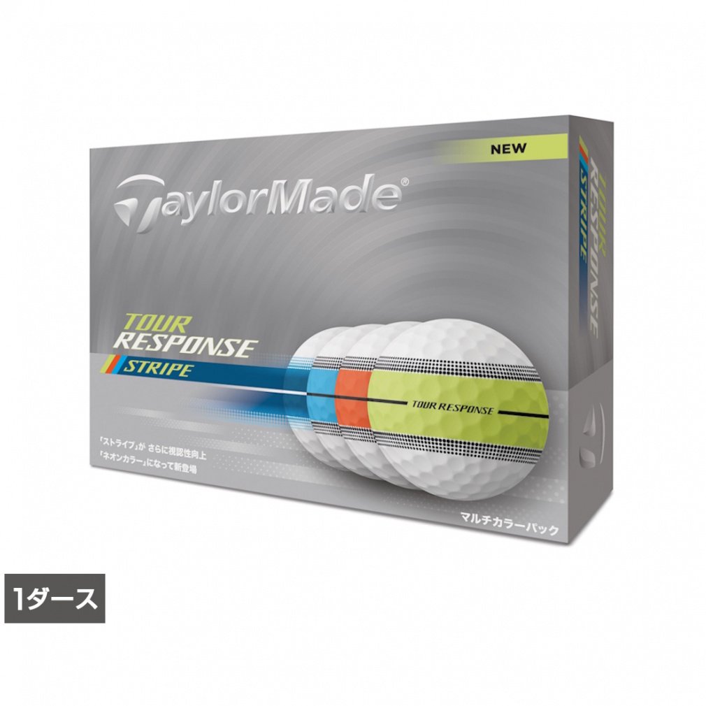 TaylorMade Golf Ball TOUR RESPONSE Stripe NEON Multi Pack M1804601
