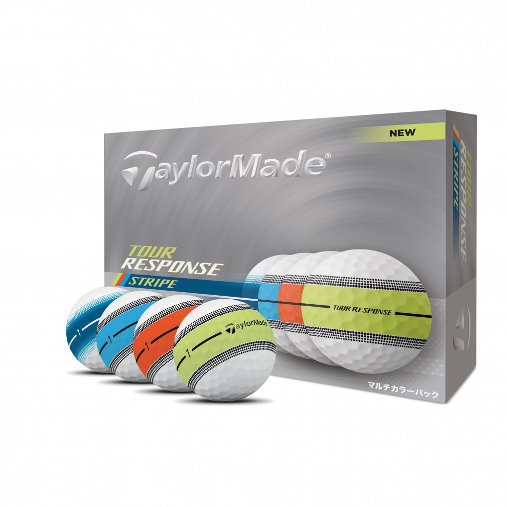 TaylorMade Golf Ball TOUR RESPONSE Stripe NEON Multi Pack M1804601