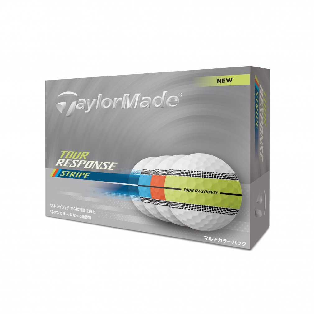 TaylorMade Golf Ball TOUR RESPONSE Stripe NEON Multi Pack M1804601