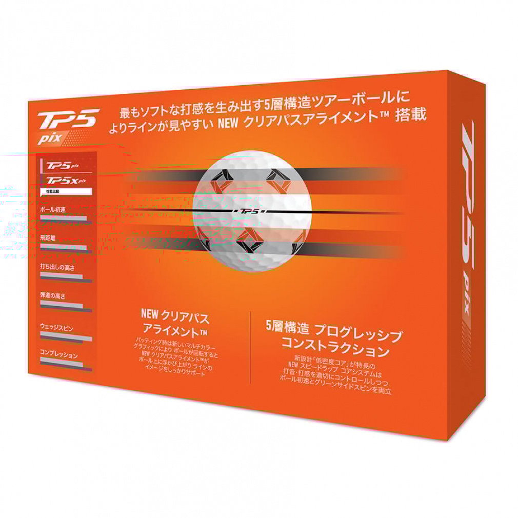 TaylorMade Golf Ball 1 Dozen TMJ24 TP5 pix JPN N9098901