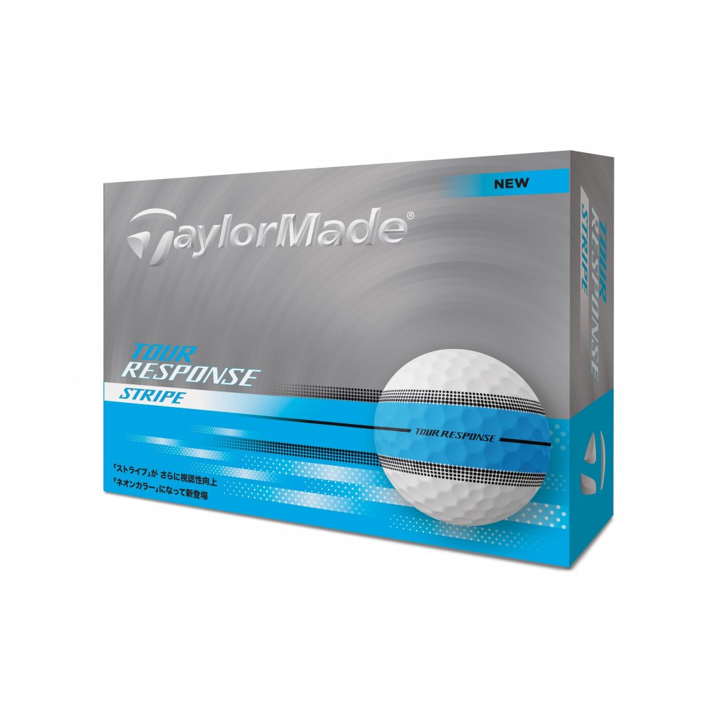 TaylorMade Golf Ball 1 Dozen TOUR RESPONSE Stripe NEON BLUE N9527101