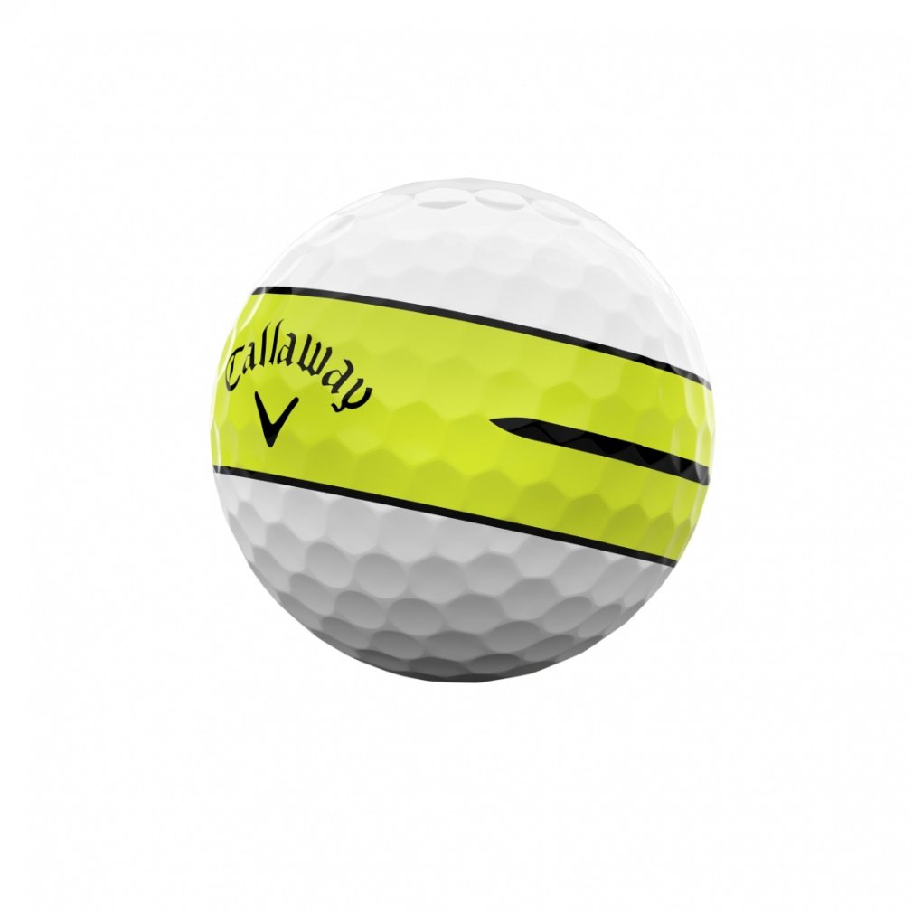 Callaway Golf Ball 1 Dozen CHROME TOUR 24 360 YELLOW STRIPE 7193711421