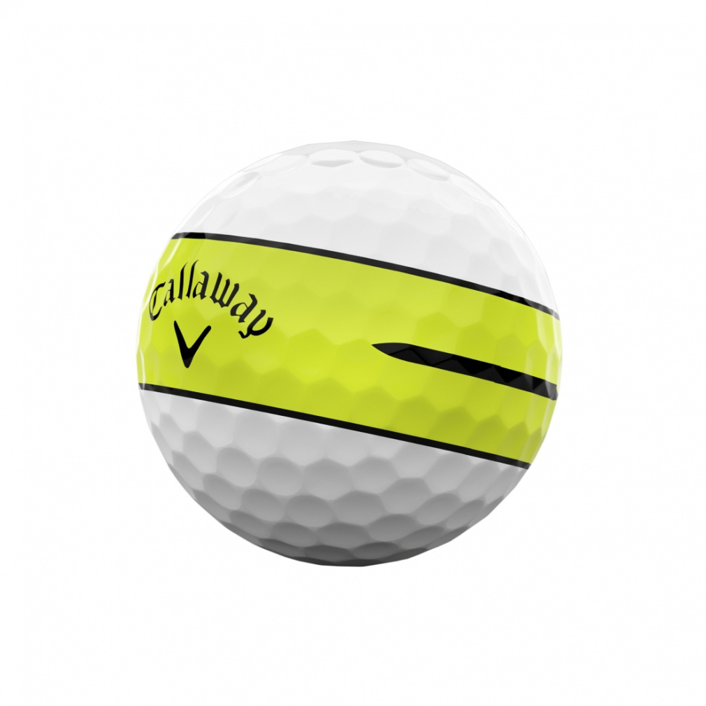 Callaway Golf Ball 1 Dozen CHROME SOFT 360° YELLOW STRIPE 7193852520