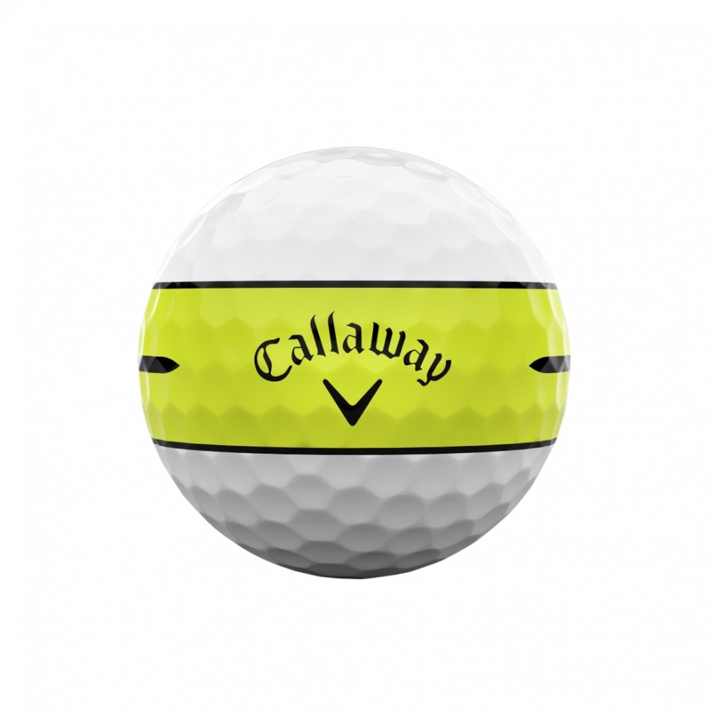 Callaway Golf Ball 1 Dozen CHROME SOFT 360° YELLOW STRIPE 7193852520