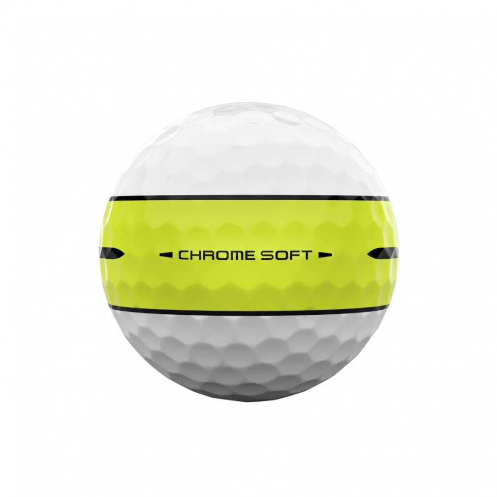 Callaway Golf Ball 1 Dozen CHROME SOFT 360° YELLOW STRIPE 7193852520