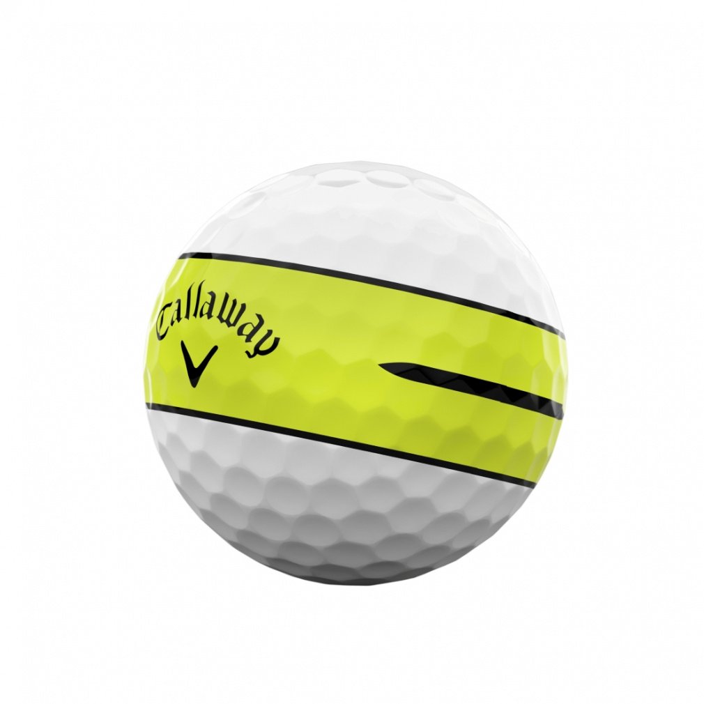 Callaway Golf Ball 1 Dozen CHROME TOUR 360° YELLOW STRIPE 7193852544