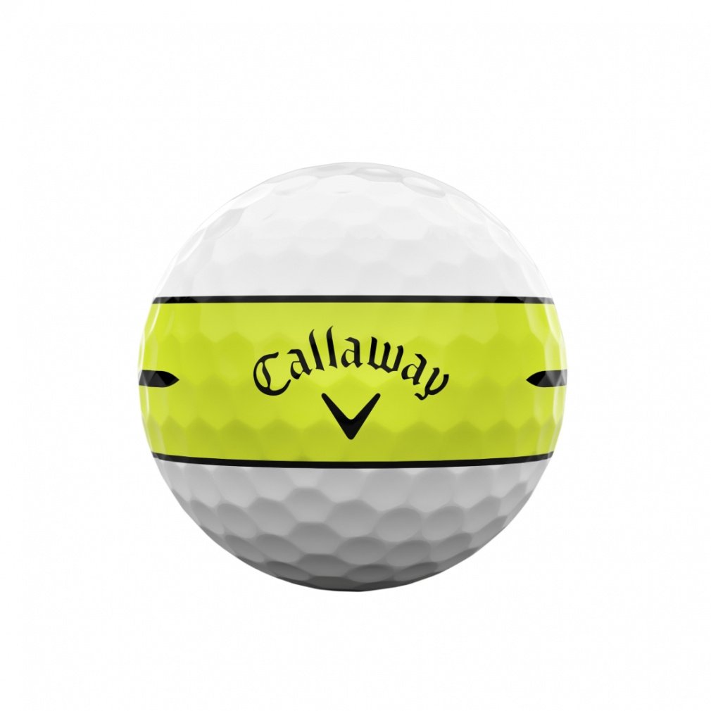 Callaway Golf Ball 1 Dozen CHROME TOUR 360° YELLOW STRIPE 7193852544
