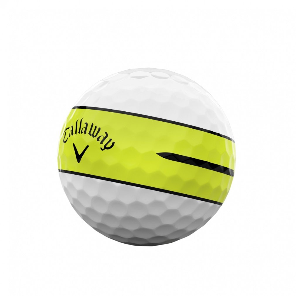 Callaway Golf Ball 1 Dozen CHROME TOUR X 360° YELLOW STRIPE 7193852568