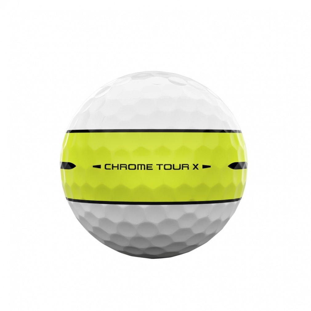 Callaway Golf Ball 1 Dozen CHROME TOUR X 360° YELLOW STRIPE 7193852568