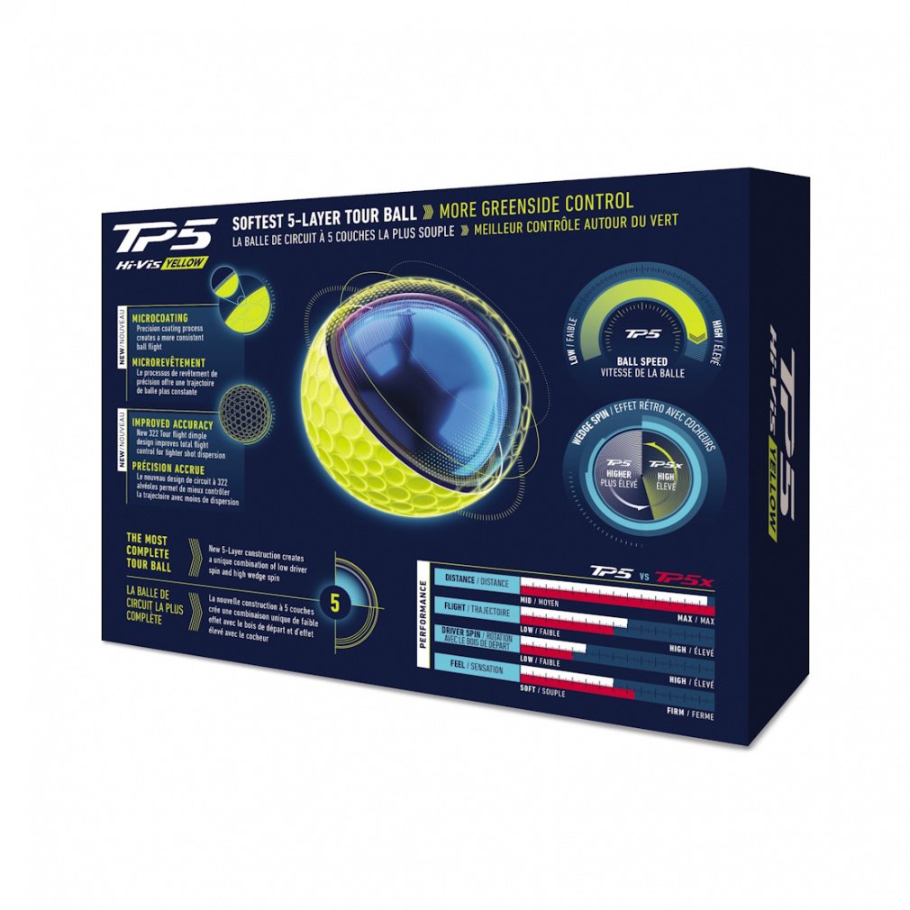 TaylorMade Golf Ball 1 Dozen TMJ26 TP5 YLW JPN N3572801